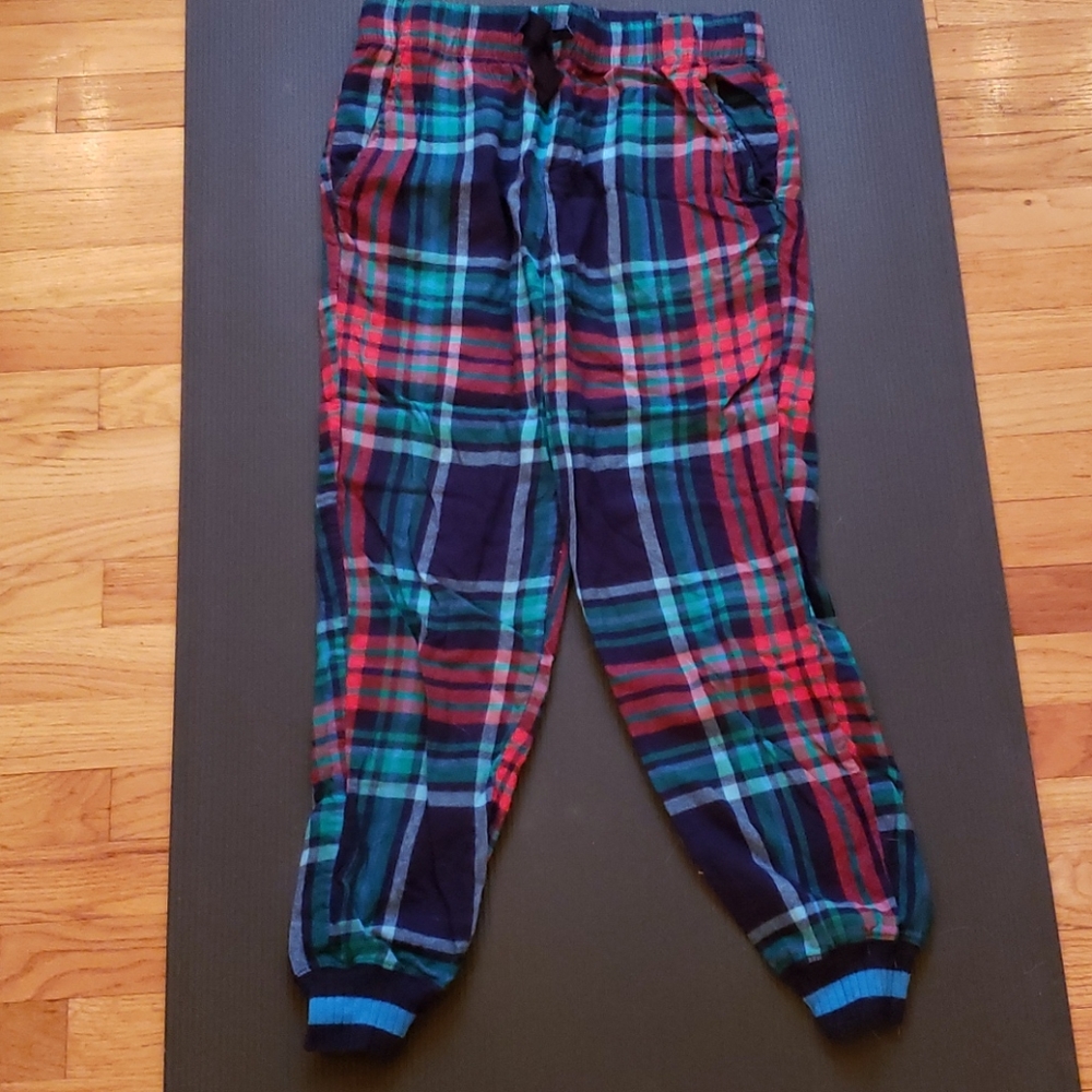 Plaid pajama bottoms
